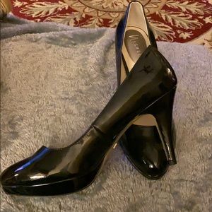 Black semi platform heels